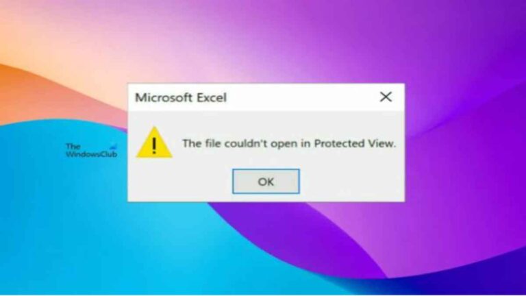 the file couldn't open in protected view